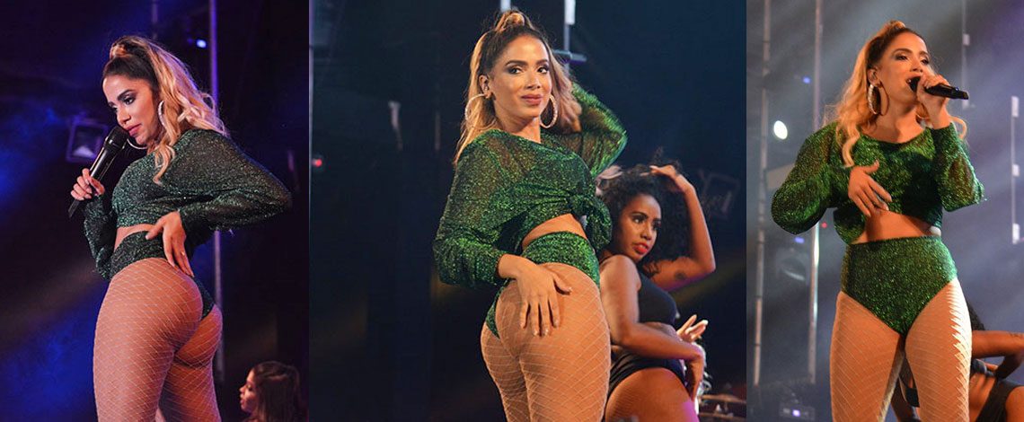 Loira e com look verde, Anitta mostrou para que veio no Fest Verão Paraíba