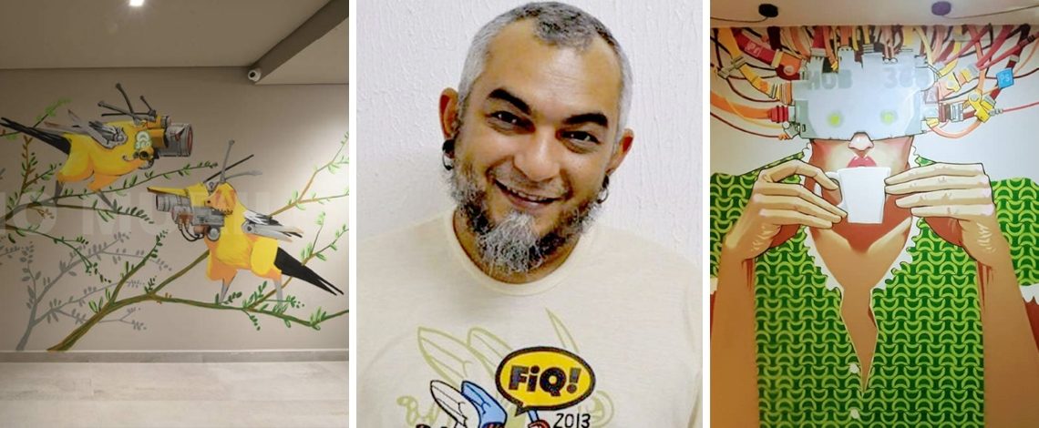 Com inspiração tecnológica e urbana, Shiko assina artes do Hub 360