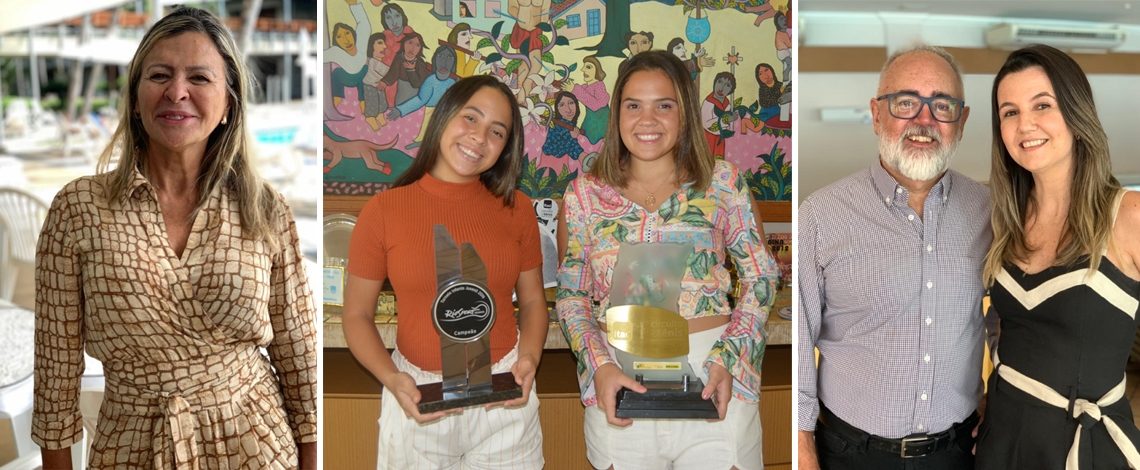 Tenistas Tayná e Taynara Mendes recepcionadas no Tambaú Hotel