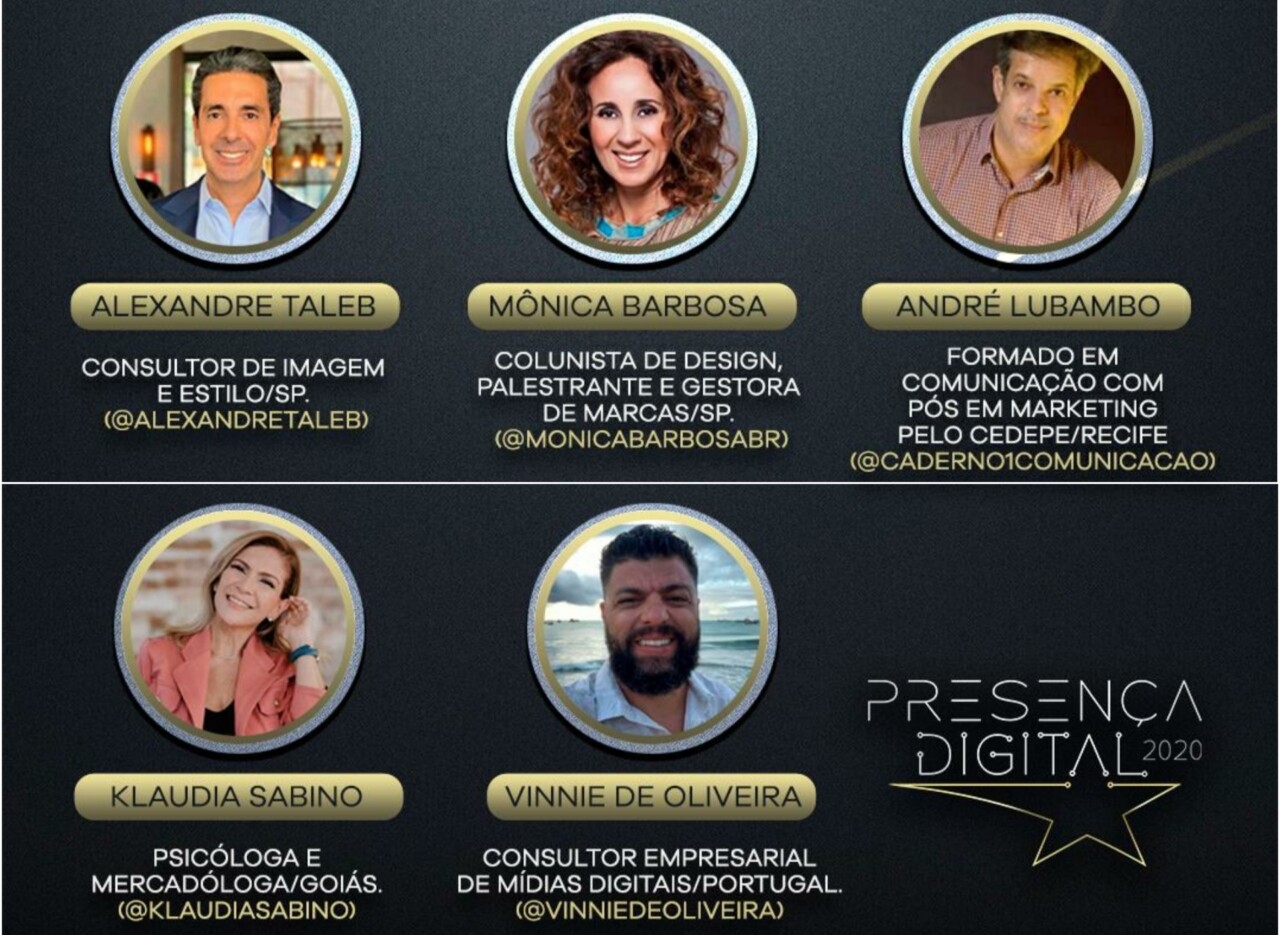 Curadores do “Troféu Presença Digital 2020”