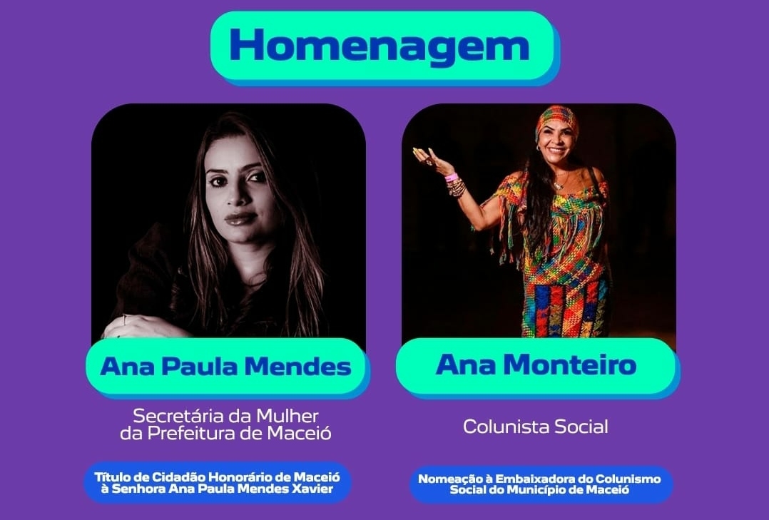 Homenageadas em Maceió