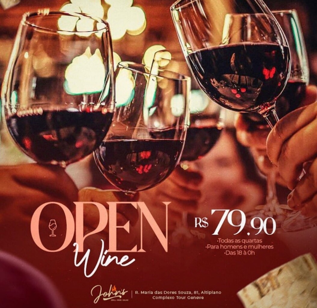 Hoje tem Open Wine!