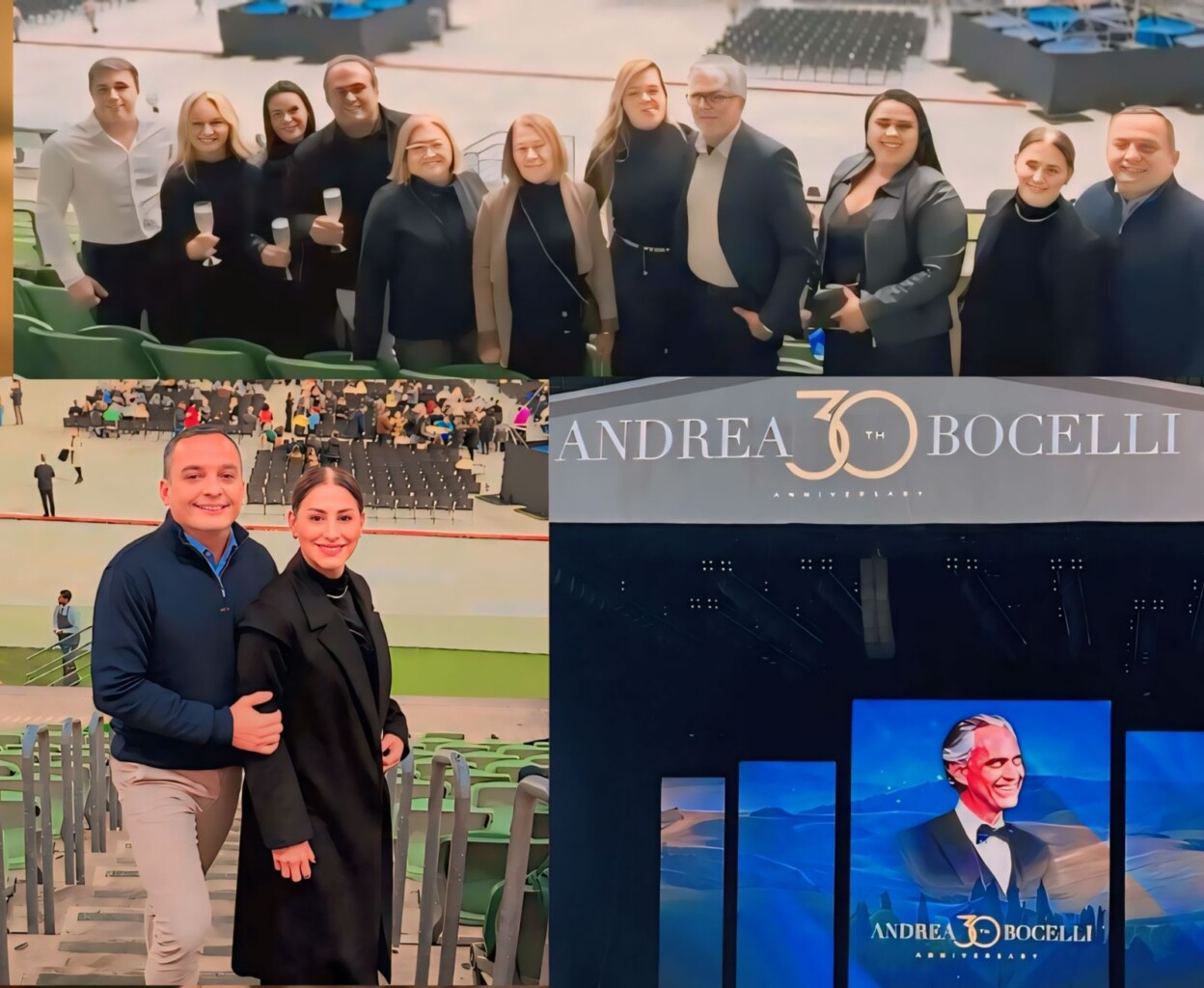 Familia Oliveira prestigia Andrea Bocelli